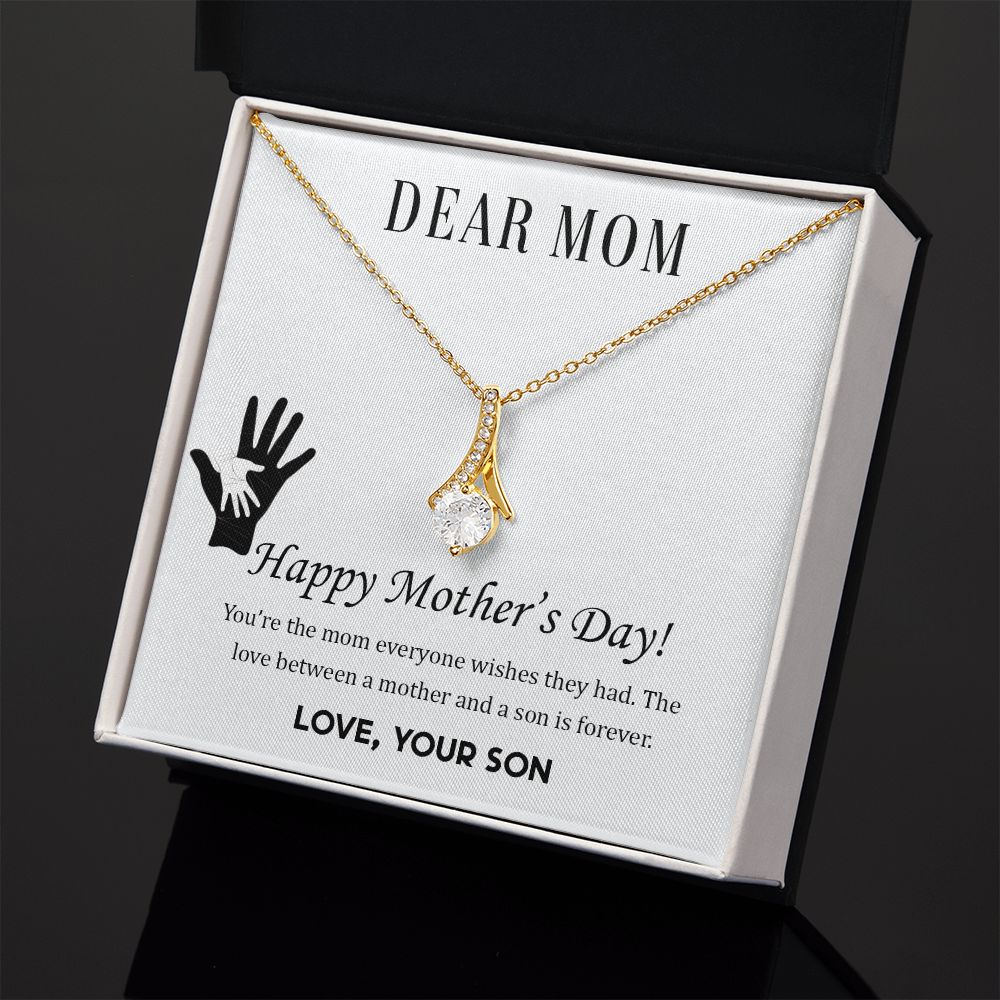 2Mom Necklace Gifts for Mom from Daughter to Mom Gifts for Mothers Day from Daughter, To My Mom Necklace from Daughter to Mom Birthday Gifts Necklace with Message Card and Gift Box2228 Alluring Beauty Necklace