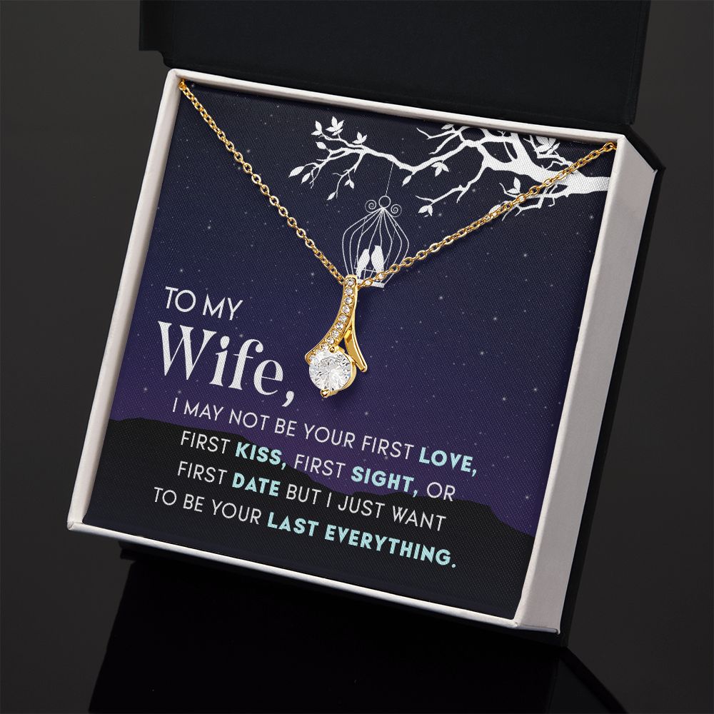 To My Wife Necklace from Husband, Personalized Necklace for Women, Luxury Necklace for Wife from Man Men, Wedding Anniversary Present For Wife, Beautiful Wife Jewelry Christmas Birthday Gift For Wife15 Alluring Beauty Necklace