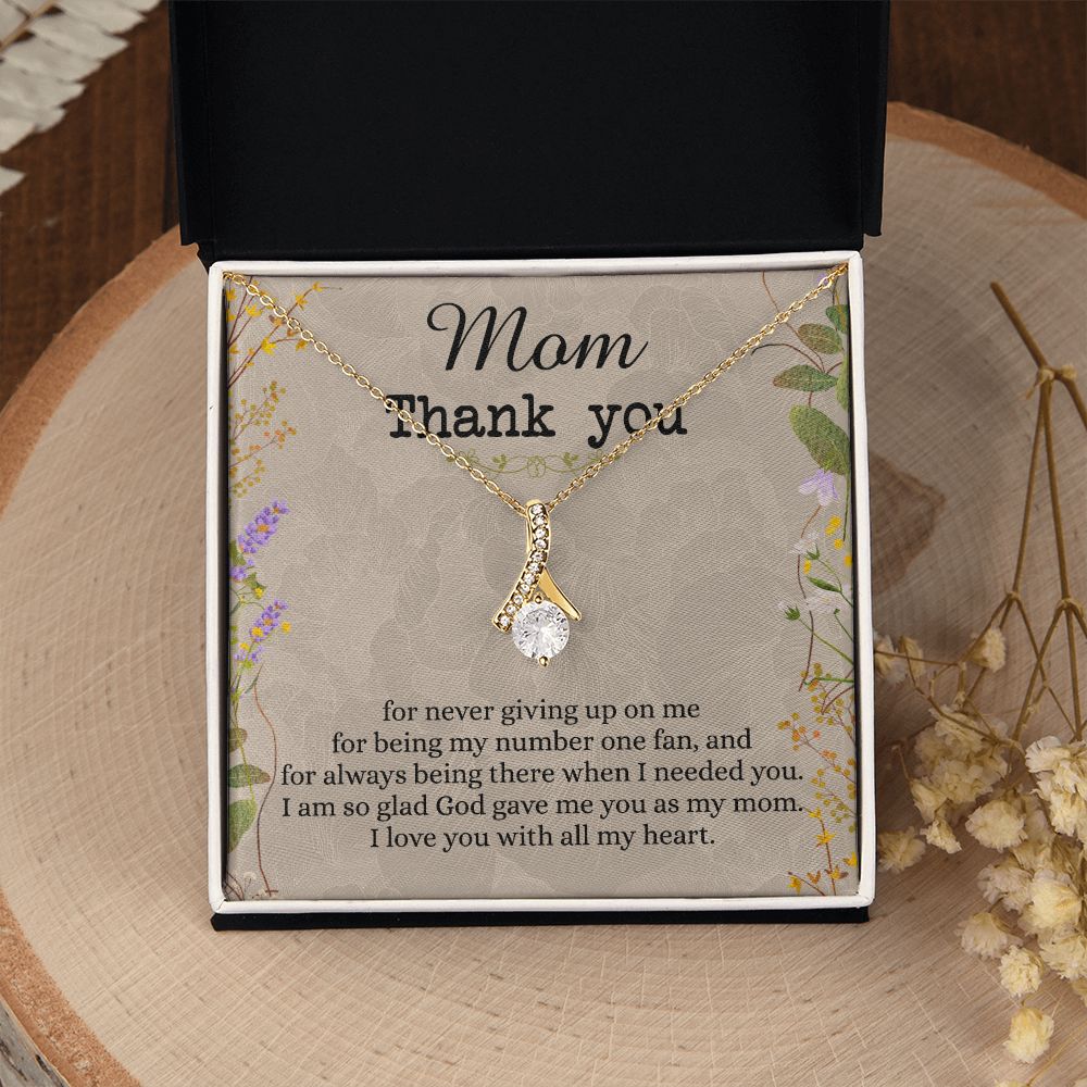To My Mom Necklace, Thank you Mom Gift, Gift for Mom, Mother's Day Gift from Daughter, Mother Daughter gift, Gift from child, Gift for Mom, Mothers Day Necklace for Women Alluring Beauty Necklace