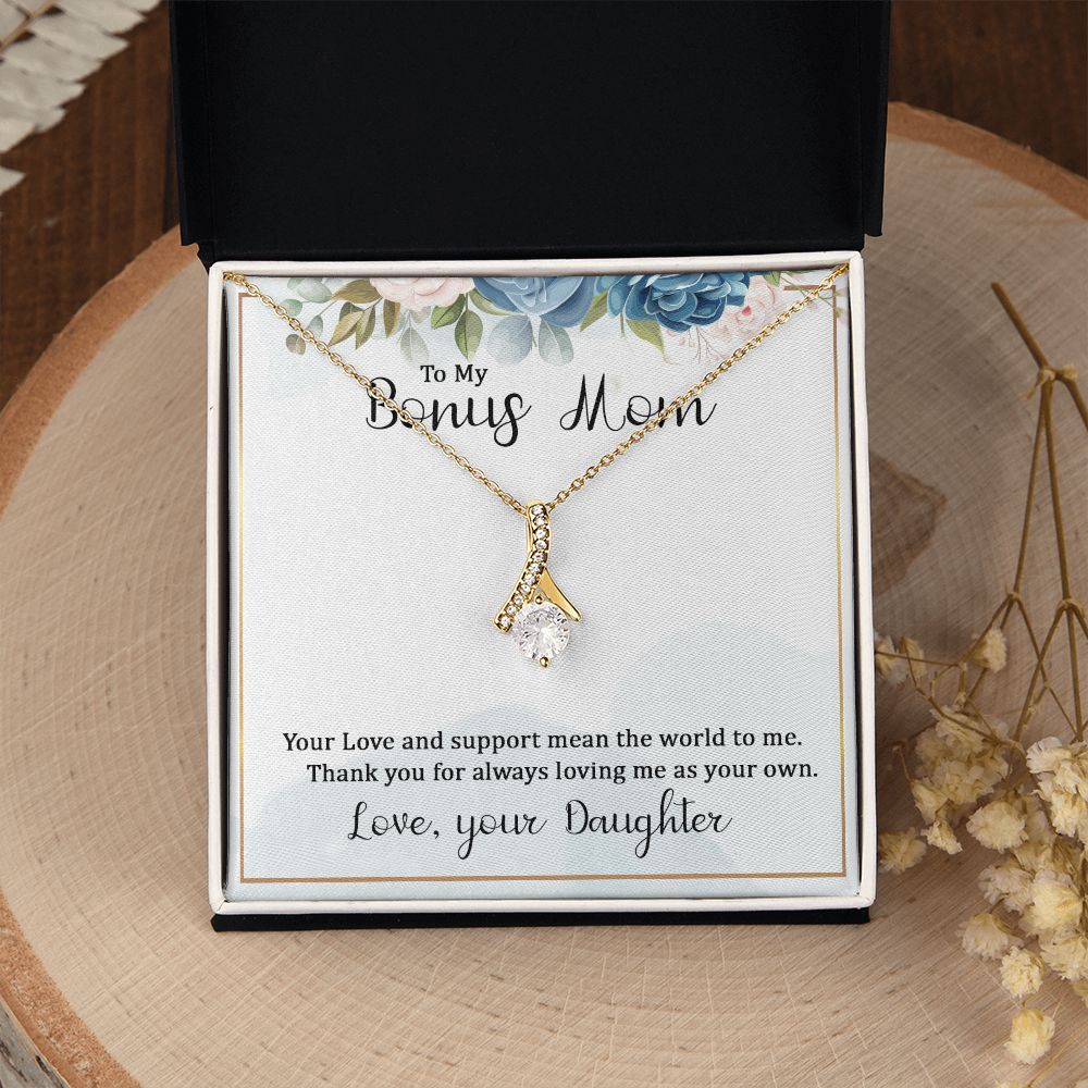 Mother Daughter Necklace as Daughter Gift from Mom, Mom Necklace as Christmas Gift for Mom from Son, Birthday Gift for Mother in Law Necklace, Bonus Mom Gifts for Step Mom Necklace6 Alluring Beauty Necklace