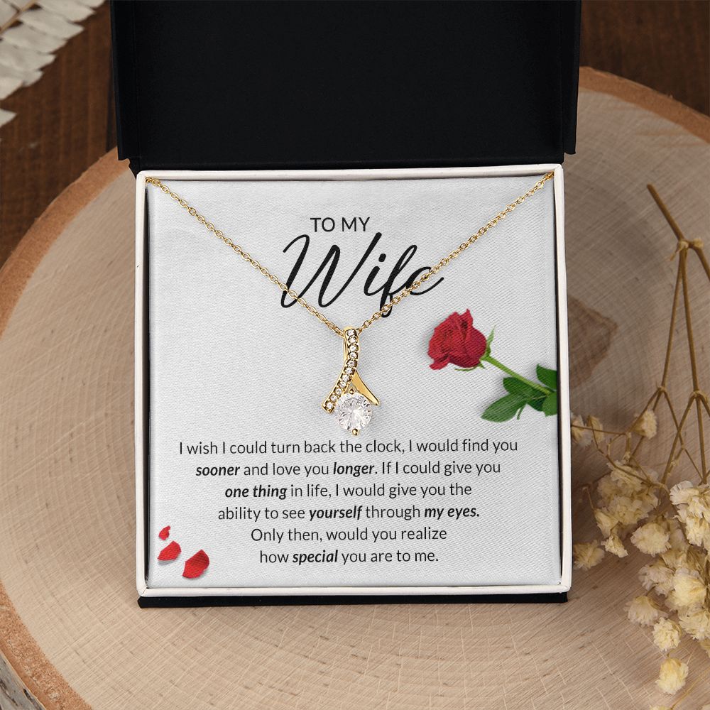 Birthday Gifts For Wife, Necklace Gifts For Wife From Husband, To My Wife Jewelry For Women , To My Wife Necklace  from Husband Wedding Anniversary Present For Wife, Beautiful Wife Jewelry Christmas22 Alluring Beauty Necklace