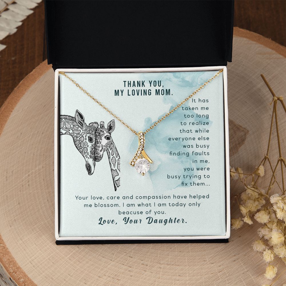 To My Thank You My Loving Mom Giraffe Necklace Pendant Gift From Mom Necklace Gift For To Daughter Birthday Daughter In Law Gift On Birthday Anniversary Gift 30821 Alluring Beauty Necklace
