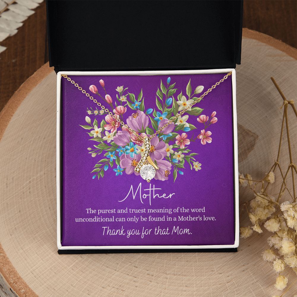 Happy Mother's Day Gift for Mom from Daughter Message Card Necklace Gift Idea Mother Jewelry Mom Necklace from Daughter To My Mom Love Knot Necklace Pendant Alluring Beauty Necklace