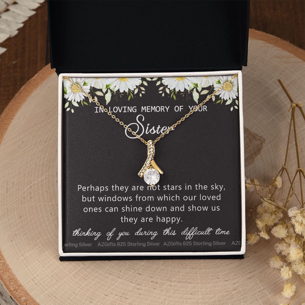 Loss Of Sister Necklace Gift, Sympathy Loss Of Sister, Sympathy Gift Box, Loss Of Sister Necklace, Loss Of Sister, Loss Of Sister Gift, Condolence Gifts, Remembrance Necklace for Women Alluring Beauty Necklace