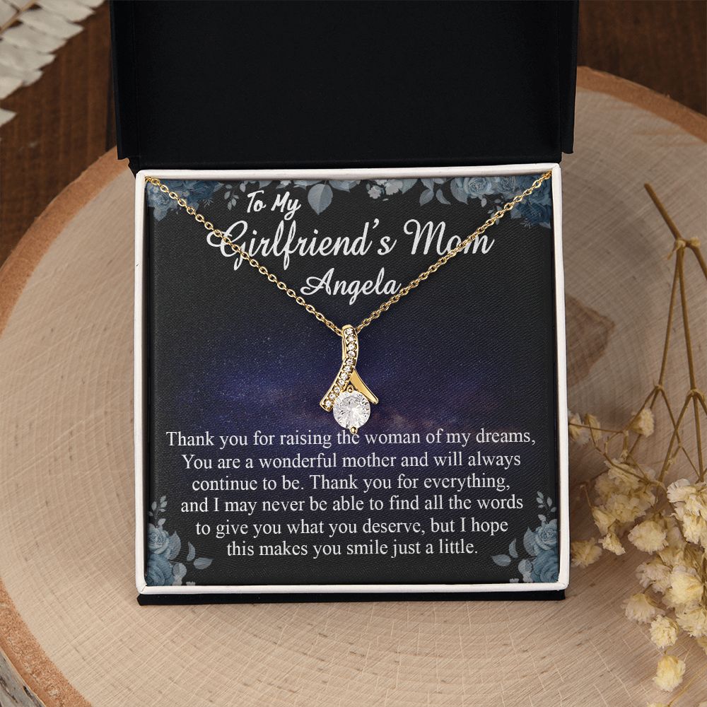 To My Girlfriends Mom Gift Mother's Day Gift for Girlfriend's Mom Necklace Gift Angela Alluring Beauty Necklace