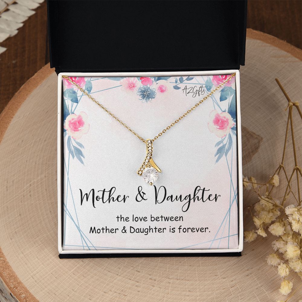 Mom Necklace Gifts for Mom from Daughter to Mom Gifts for Mothers Day from Daughter, To My Mom Necklace from Daughter to Mom Birthday Gifts Necklace with Message Card and Gift Box Alluring Beauty Necklace