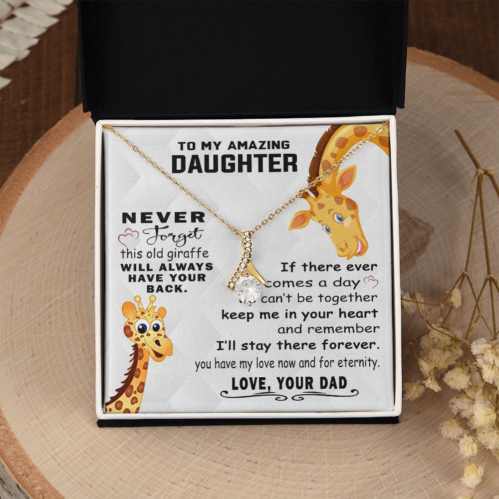 Jewelry Pendant Present for Daughter, To My Daughter Gift Necklace from Mom, Mother Daughter Gift Ideas, Birthday Christmas Gift Graduation Gifts for Daughters, Mother and Daughter Necklace 18 Alluring Beauty Necklace