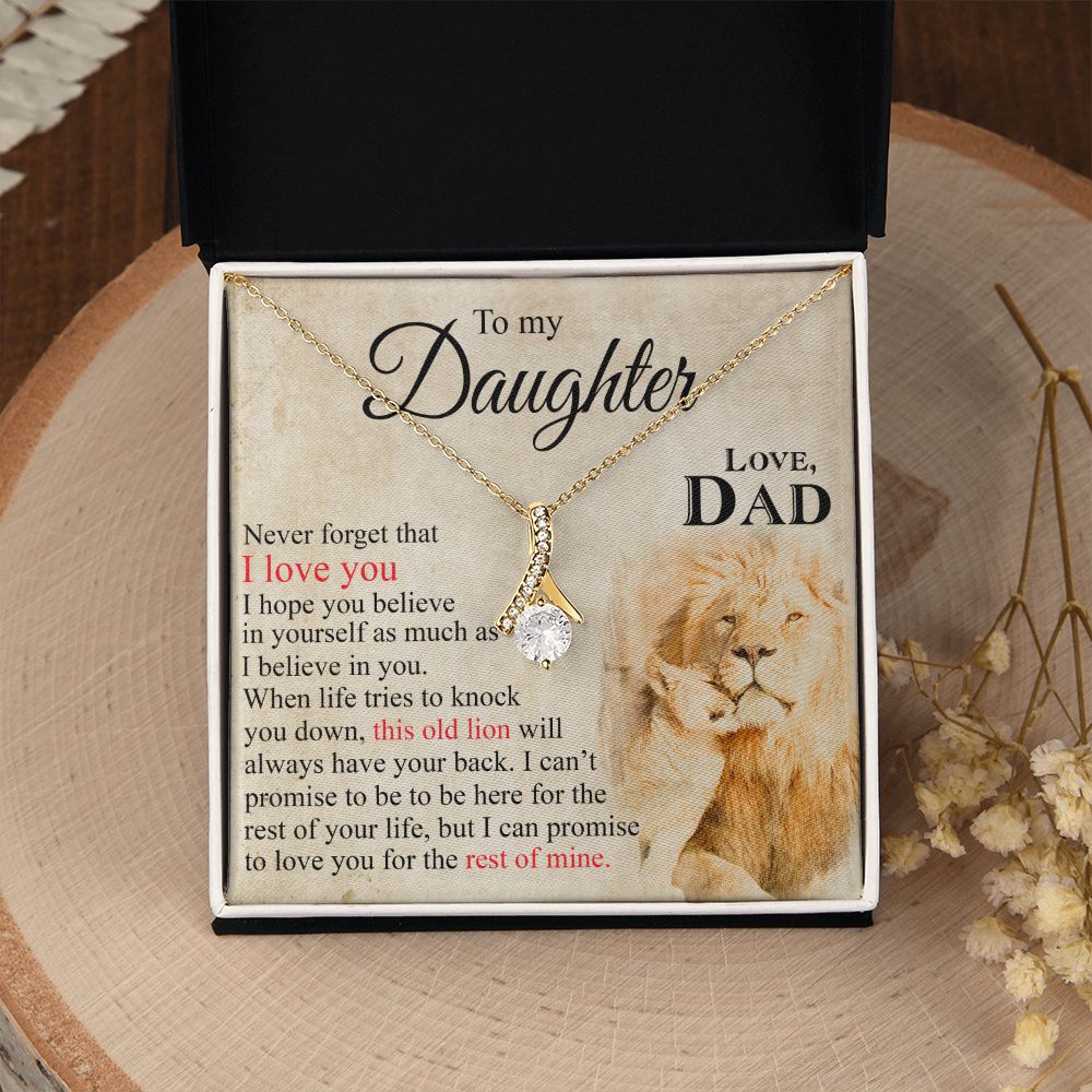 Mother Daughter Gift Ideas, To My Daughter Gift Necklace from Mom, Jewelry Pendant Present for Daughter, Birthday Christmas Gift Graduation Gifts for Daughters, Mother and Daughter Necklace 23 Alluring Beauty Necklace