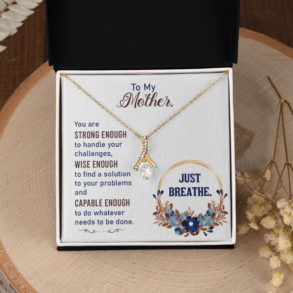To My Mother Necklace Pendant Gift From Daughter In Law Necklace Strong Enough Gift For To Mom Happy Mother's Day Mother In Law Gift On Birthday Anniversary Gift 30821 Alluring Beauty Necklace