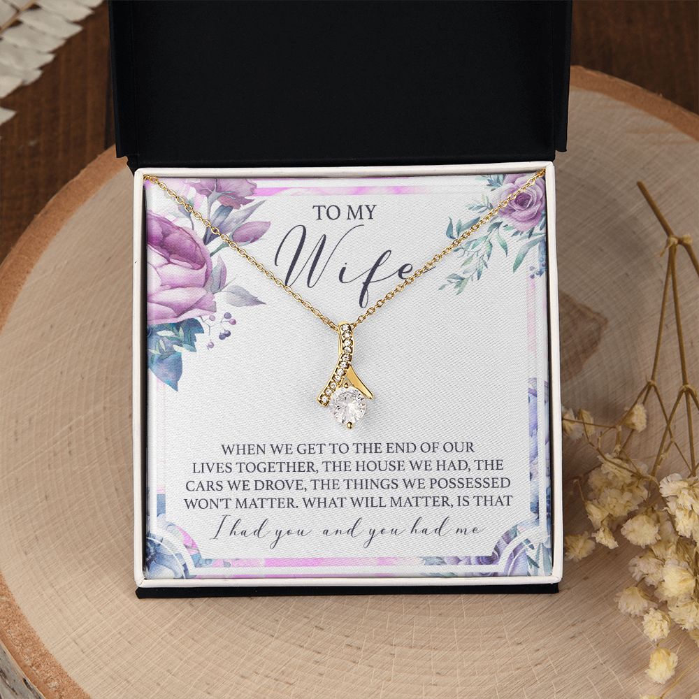 Birthday Gifts For Wife, Necklace Gifts For Wife From Husband, To My Wife Jewelry For Women , To My Wife Necklace  from Husband Wedding Anniversary Present For Wife, Beautiful Wife Jewelry Christmas 5 Alluring Beauty Necklace