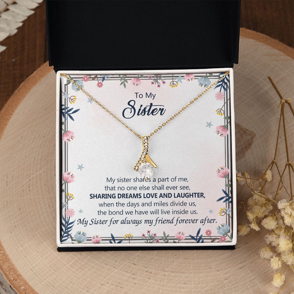 To My Sister Necklace Pendant Inspirational Jewelry For Women Teen Girl Family and Friendship Gifts Sisters Gifts Idea Sister Jewelry Necklace for Sisters Gift for Sister 301 Alluring Beauty Necklace