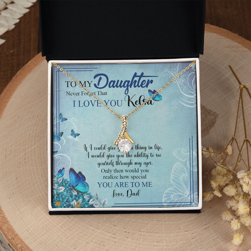 Mother Daughter Gift Ideas, To My Daughter Gift Necklace from Mom, Jewelry Pendant Present for Daughter, Birthday Christmas Gift Graduation Gifts for Daughters, Mother and Daughter Necklace 21 Alluring Beauty Necklace