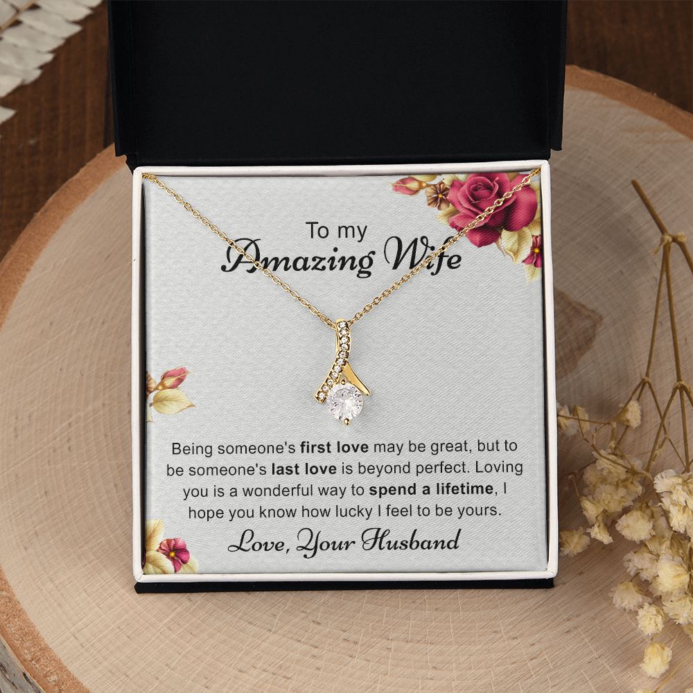 Birthday Gifts For Wife, Necklace Gifts For Wife From Husband, To My Wife Jewelry For Women , To My Wife Necklace  from Husband Wedding Anniversary Present For Wife, Beautiful Wife Jewelry Christmas 6 Alluring Beauty Necklace