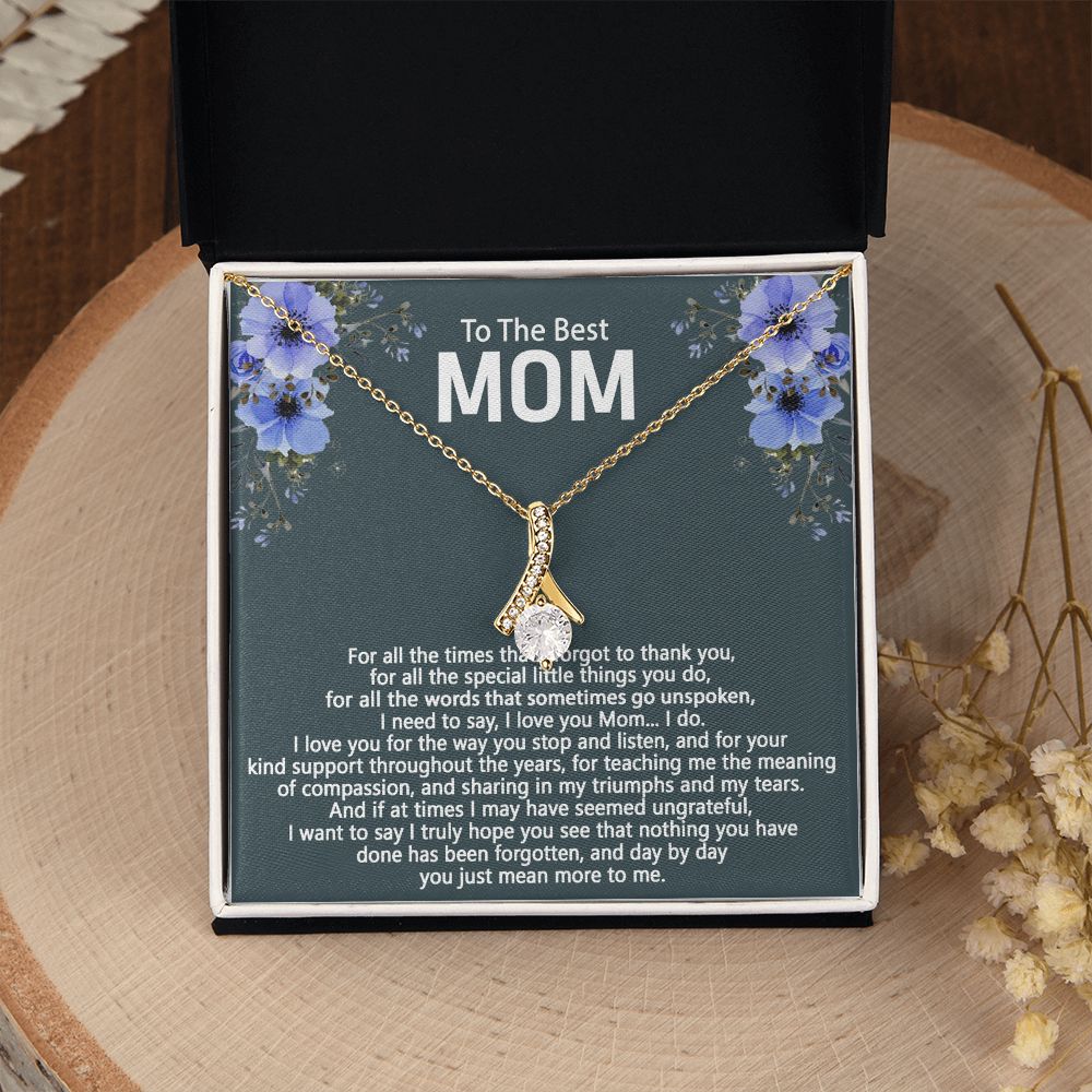 To The Best Mom Love Knot Necklace Gift For Mom On Mother's Day Alluring Beauty Necklace