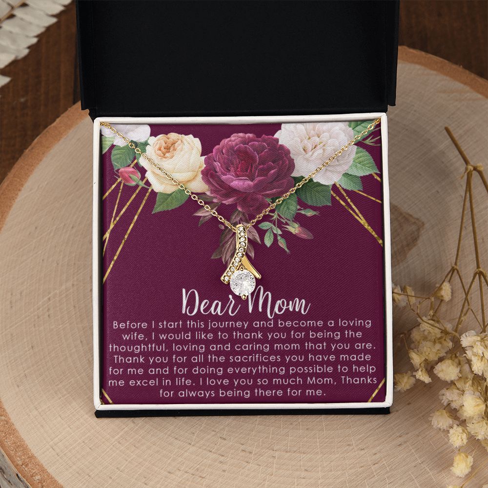 To My Mom Necklace, Gift For Mom, Mother's Day Gift from Daughter, Mom Jewelry Gift for Mothers Day, Birthday Gift for Mother, Moms Gift from Daughter Son, Necklace for Mom Mother2 Alluring Beauty Necklace