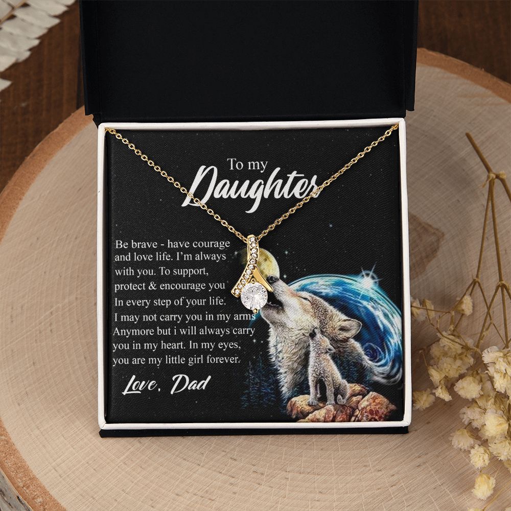 Mother Daughter Gift Ideas, To My Daughter Gift Necklace from Mom, Jewelry Pendant Present for Daughter, Birthday Christmas Gift Graduation Gifts for Daughters, Mother and Daughter Necklace 26 Alluring Beauty Necklace