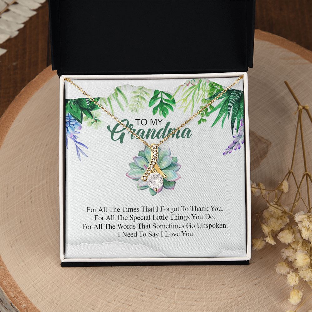 To My Grandma Necklace, Gift for Grandmother Necklace, Mothers Day Gift For Grandma Nana, Grandma Jewelry From Grandchildren GrandKids , Jewelry Box Gift For Grandma Grandmother19 Alluring Beauty Necklace