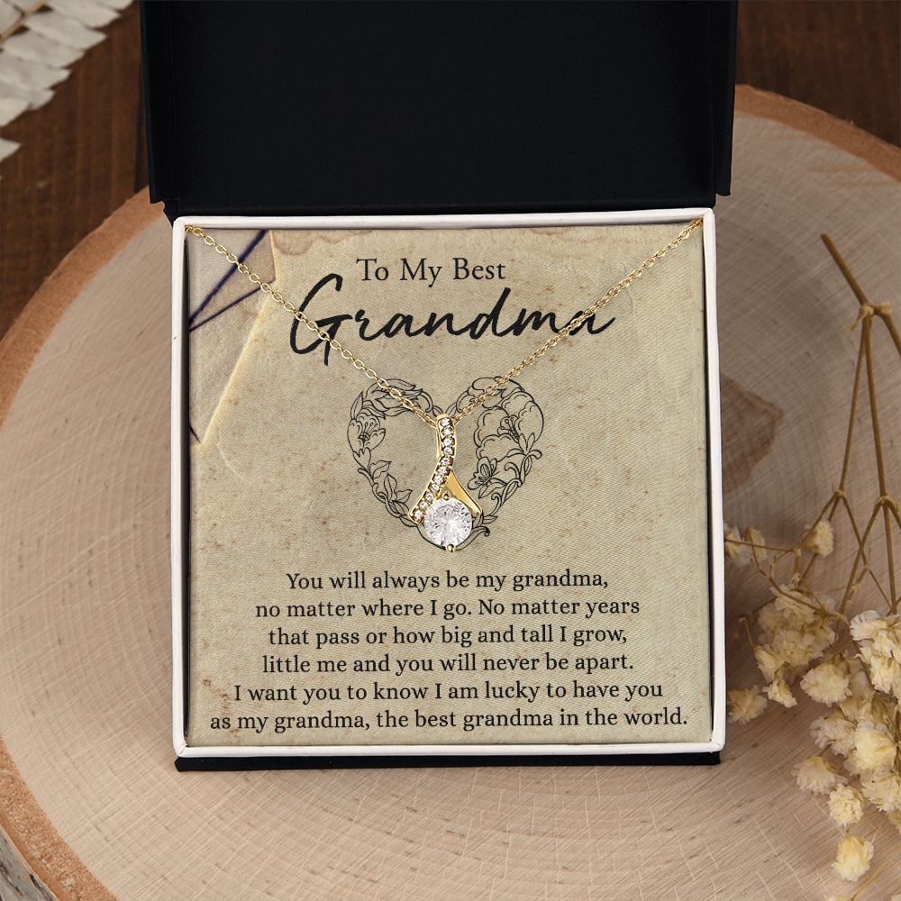 To My Grandma Necklace, Gift for Grandmother Necklace, Mothers Day Gift For Grandma Nana, Grandma Jewelry From Grandchildren GrandKids , Jewelry Box Gift For Grandma Grandmother6 Alluring Beauty Necklace