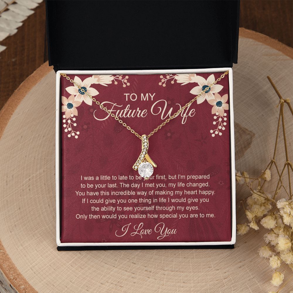To My Future Wife Necklace from Boyfriend, Personalized Necklace for Women, Luxury Necklace for Girlfriend, Wedding Anniversary Present For Her, Girlfriend Gift Jewelry Christmas Birthday Gift