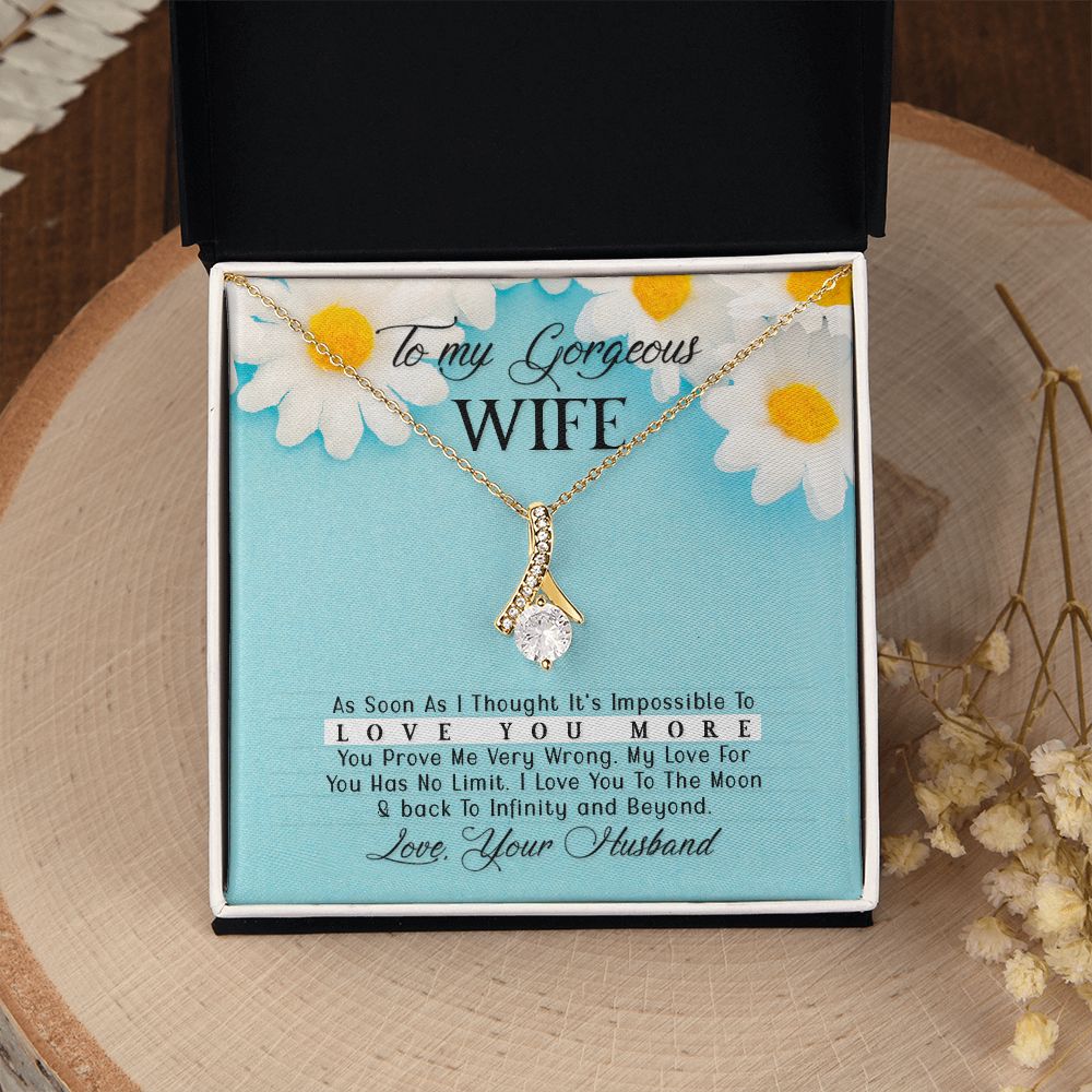 Birthday Gifts For Wife, Necklace Gifts For Wife From Husband, To My Wife Jewelry For Women , To My Wife Necklace  from Husband Wedding Anniversary Present For Wife, Beautiful Wife Jewelry Christmas33 Alluring Beauty Necklace