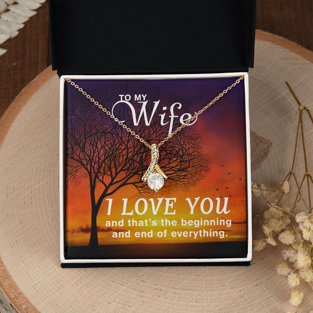 Birthday Gifts For Wife, Necklace Gifts For Wife From Husband, To My Wife Jewelry For Women , To My Wife Necklace  from Husband Wedding Anniversary Present For Wife, Beautiful Wife Jewelry Christmas14 Alluring Beauty Necklace