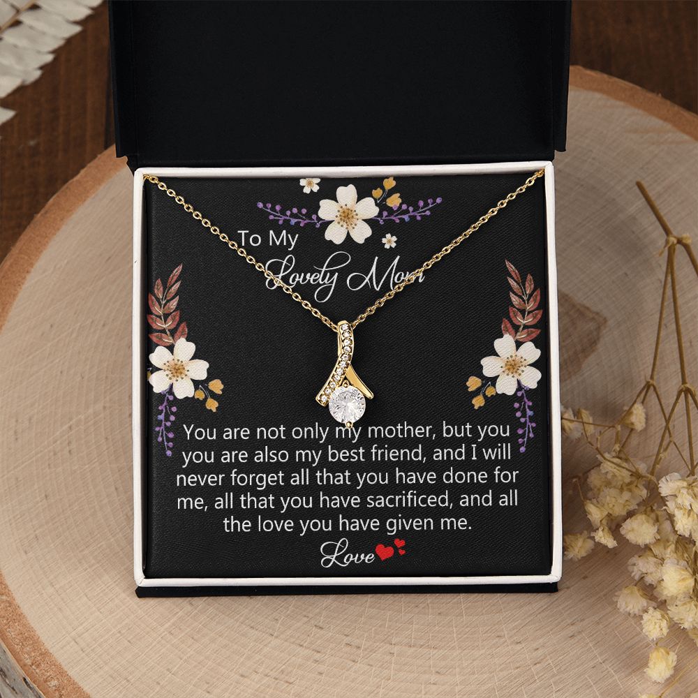 To My Mom Necklace, Gift For Mom, Mother's Day Gift from Daughter, Mom Jewelry Gift for Mothers Day, Birthday Gift for Mother, Moms Gift from Daughter Son, Necklace for Mom Mother15 Alluring Beauty Necklace