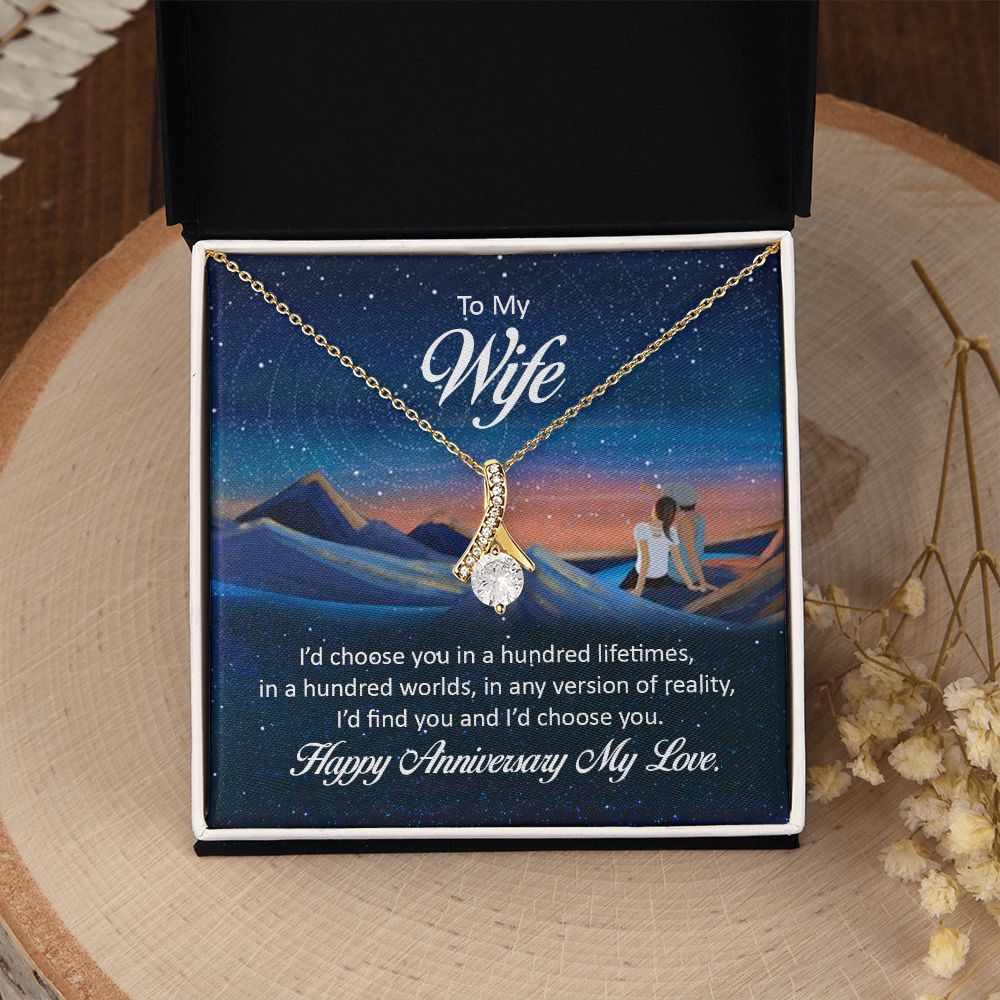 Birthday Gifts For Wife, Necklace Gifts For Wife From Husband, To My Wife Jewelry For Women , To My Wife Necklace  from Husband Wedding Anniversary Present For Wife, Beautiful Wife Jewelry Christmas26 Alluring Beauty Necklace