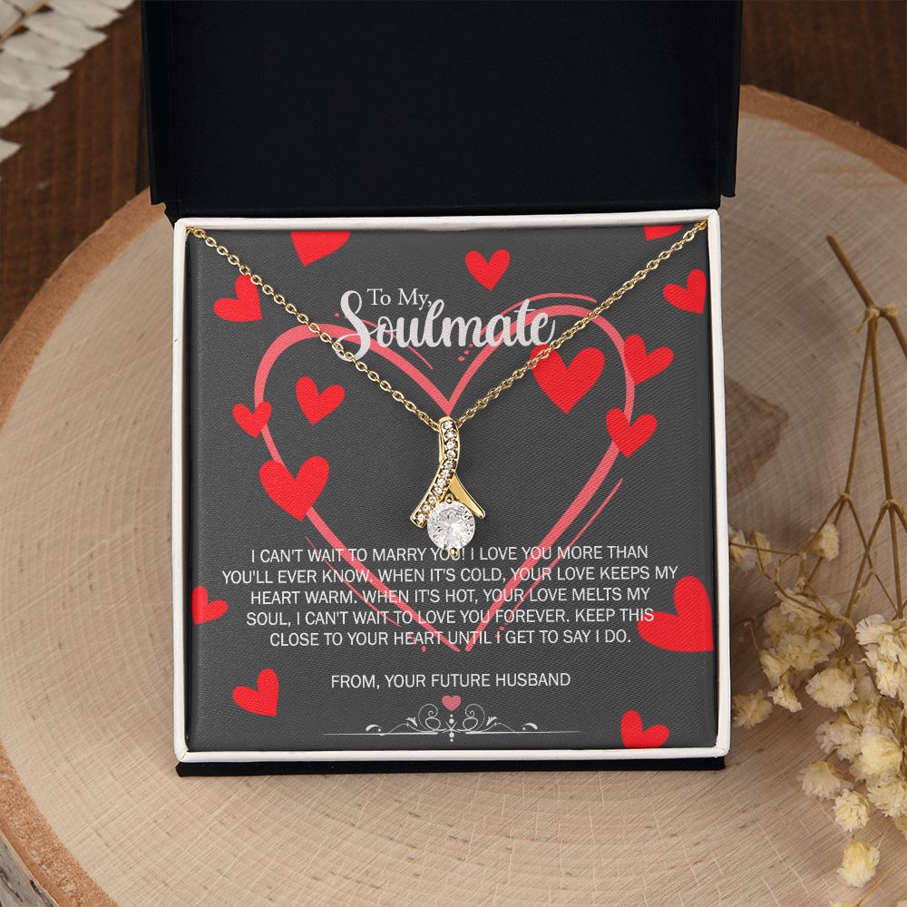 To My Soulmate Necklace for Future Wife Girlfriend Fiancee Anniversary Gift Alluring Beauty Necklace