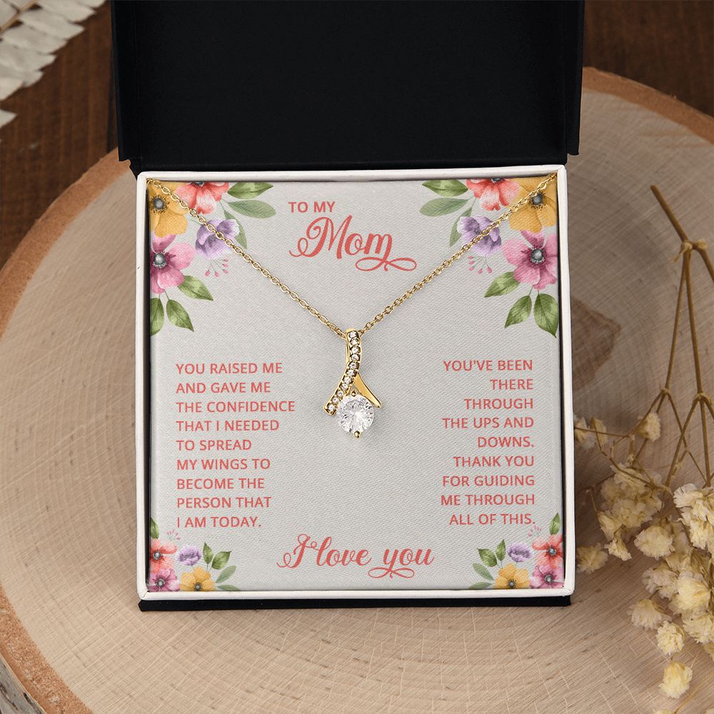 Mom Necklace Gifts for Mom from Daughter to Mom Gifts for Mothers Day from Daughter, To My Mom Necklace from Daughter to Mom Birthday Gifts Necklace with Message Card and Gift Box16 Alluring Beauty Necklace