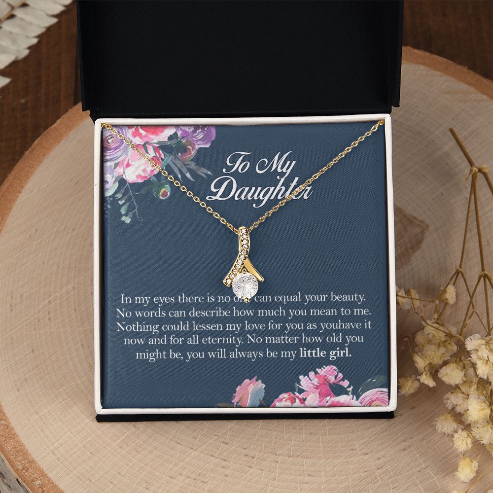 Mother Daughter Gift Ideas, To My Daughter Gift Necklace from Mom, Jewelry Pendant Present for Daughter, Birthday Christmas Gift Graduation Gifts for Daughters, Mother and Daughter Necklace 2139 Alluring Beauty Necklace