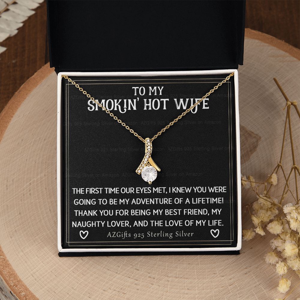 To My Smokin' Hot Wife Necklace from Husband Jewelry With Box Gift for Wife Pendant Jewelry Birthday Gift For Women From Men Romantic Gift For Wife Jewelry for Women 301 Alluring Beauty Necklace