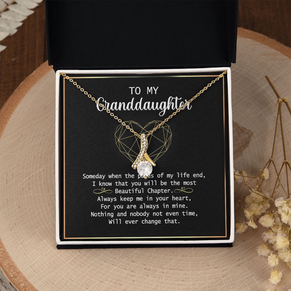 To my Granddaughter Necklace Gift For Granddaughter Birthday Congrats Graduation Alluring Beauty Necklace
