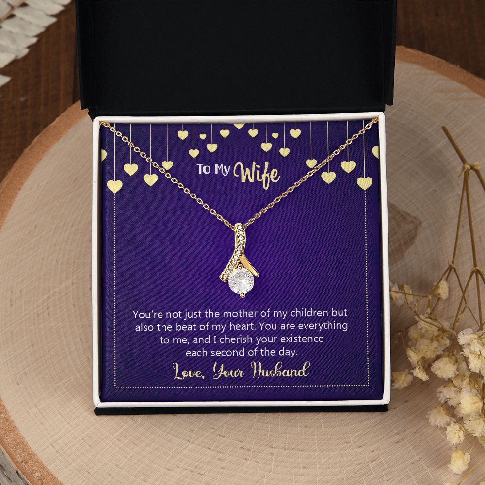 To My Wife Necklace, Wedding Anniversary Jewelry For Women, Necklace For Wife from Husband, Gift For Wife Birthday Gifts From Husband Necklace, Jewelry With Message Card In A Gift Box10 Alluring Beauty Necklace