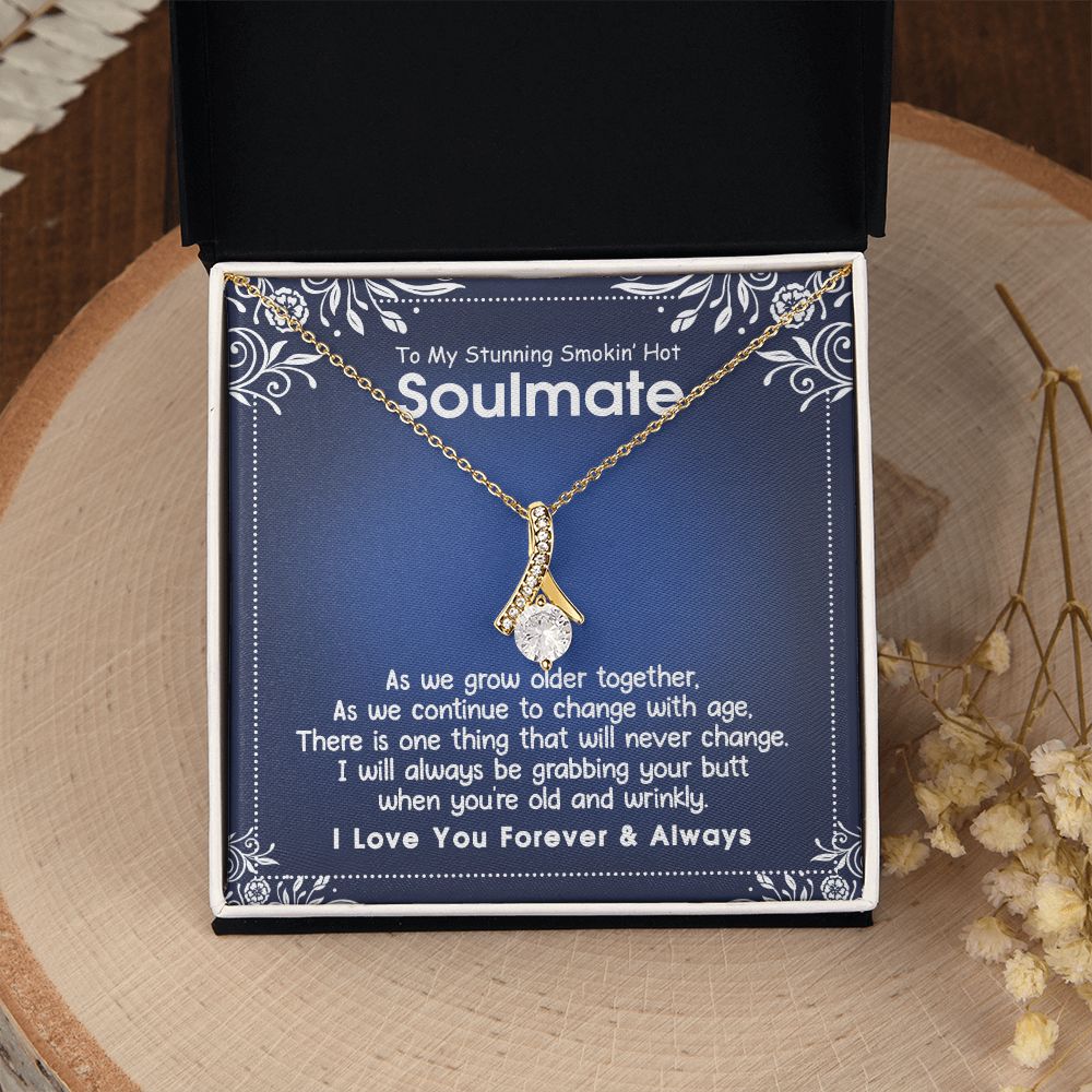 To My Smokin Hot Soulmate Necklace - Wife Gifts From Husband To My Wife Necklace, Gift for Her Romantic, Girlfriend Gifts Necklace for Wife from Men Includes Message Card and Gift Box 5 Alluring Beauty Necklace