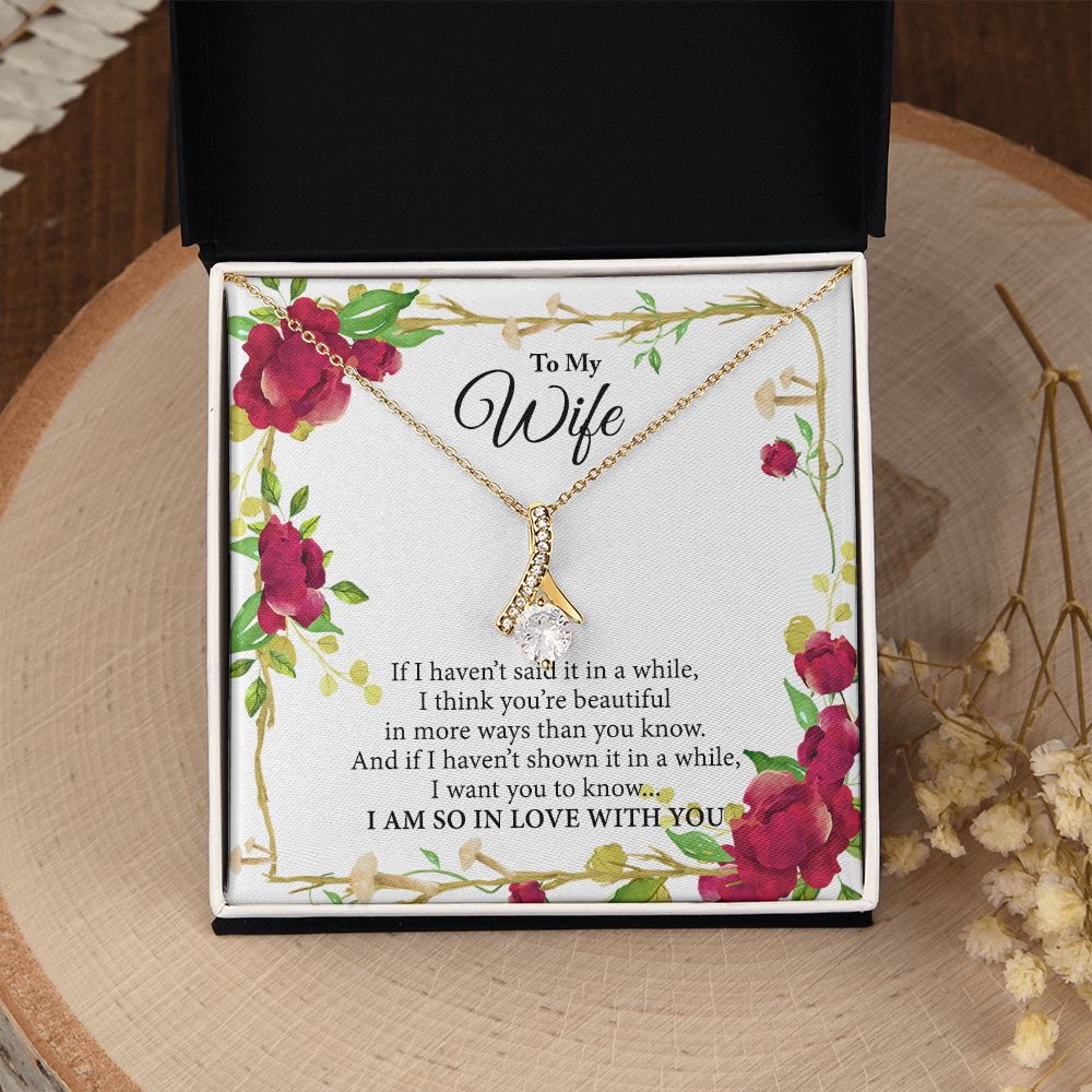 Birthday Gifts For Wife, Necklace Gifts For Wife From Husband, To My Wife Jewelry For Women , To My Wife Necklace  from Husband Wedding Anniversary Present For Wife, Beautiful Wife Jewelry Christmas19 Alluring Beauty Necklace