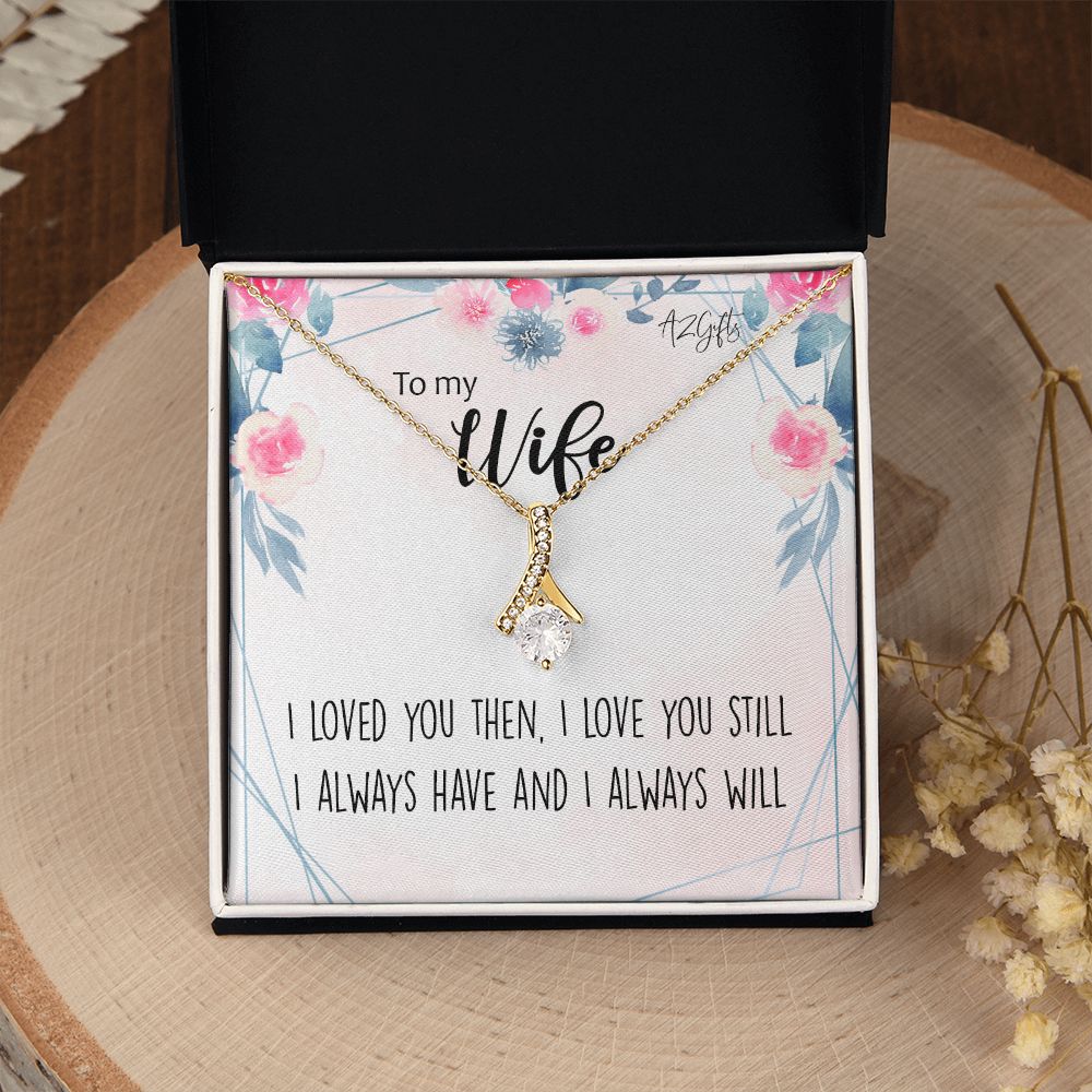 To My Wife Necklace from Husband, Personalized Necklace for Women, Luxury Necklace for Wife from Man Men, Wedding Anniversary Present For Wife, Beautiful Wife Jewelry Christmas Birthday Gifts For Wife2 Alluring Beauty Necklace