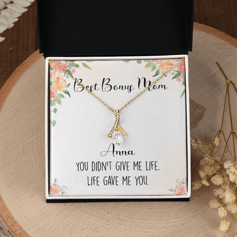 To My Stepmom Necklace from Stepdaughter Birthday Gifts for Stepmom Stepmother Gifts for Second Mom Gifts for Stepmom from Bonus Daughter Stepmom Gifts for Birthday Mothers Day 301 Alluring Beauty Necklace