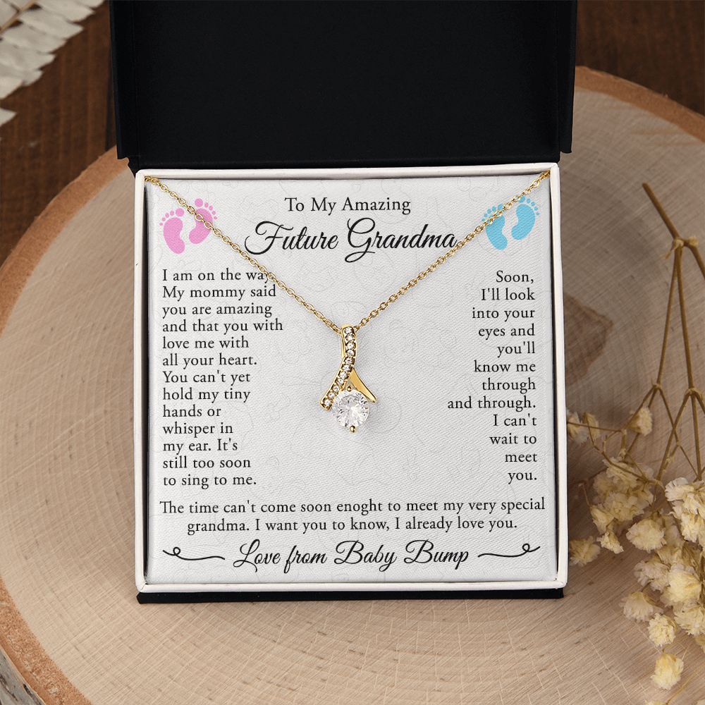 To My Grandmother Necklace, Gift for Grandmother Necklace, Mothers Day Gift For Grandma Nana, Grandma Jewelry From Grandchildren GrandKids , Jewelry Box Gift For Grandma Grandmother4 Alluring Beauty Necklace