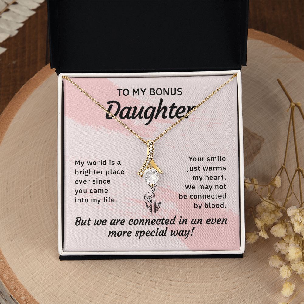 Bonus Daughter Gifts From Stepdad, Step Daughter Gifts From Stepmom, Stepdaughter Gifts From Stepdad, Father Stepdaughter Necklace, To My Bonus Daughter Necklaces, Christmas Gifts For Bonus11 Alluring Beauty Necklace