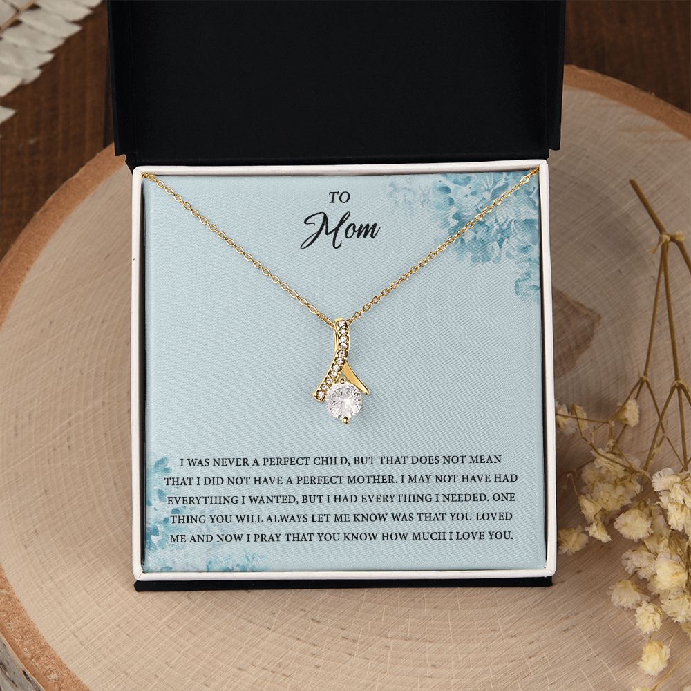 Mom Necklace Gifts for Mom from Daughter to Mom Gifts for Mothers Day from Daughter, To My Mom Necklace from Daughter to Mom Birthday Gifts Necklace with Message Card and Gift Box2227 Alluring Beauty Necklace