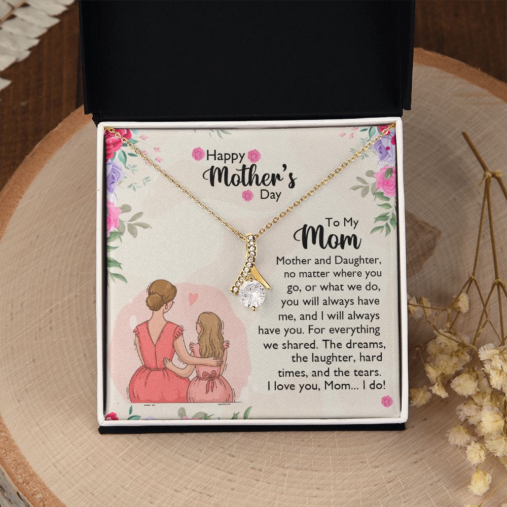 Mom Necklace Gifts for Mom from Daughter to Mom Gifts for Mothers Day from Daughter, To My Mom Necklace from Daughter to Mom Birthday Gifts Necklace with Message Card and Gift Box11 Alluring Beauty Necklace