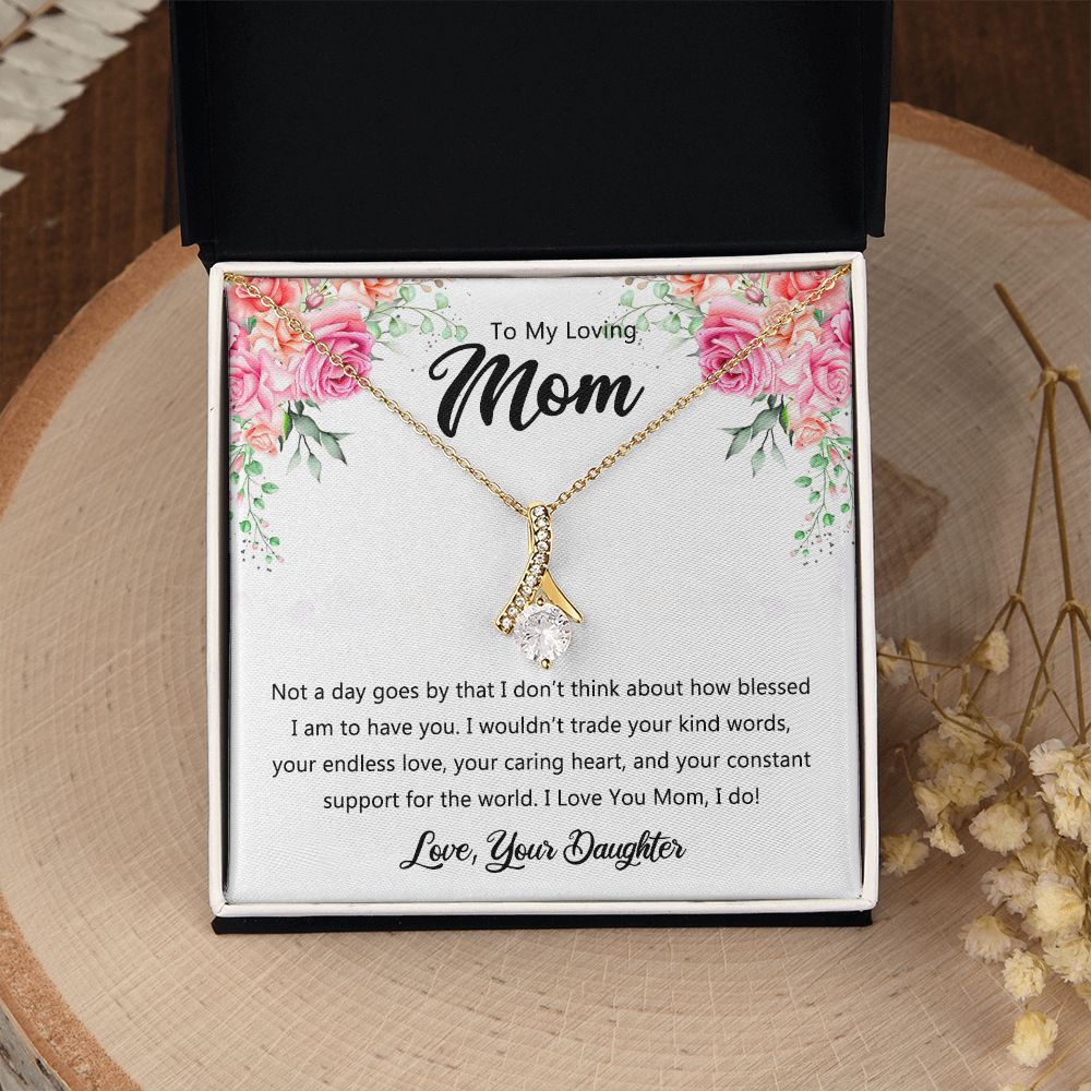 To My Mom Necklace, Gift For Mom, Mother's Day Gift from Daughter, Mom Jewelry Gift for Mothers Day, Birthday Gift for Mother, Moms Gift from Daughter Son, Necklace for Mom Mother 9 Alluring Beauty Necklace