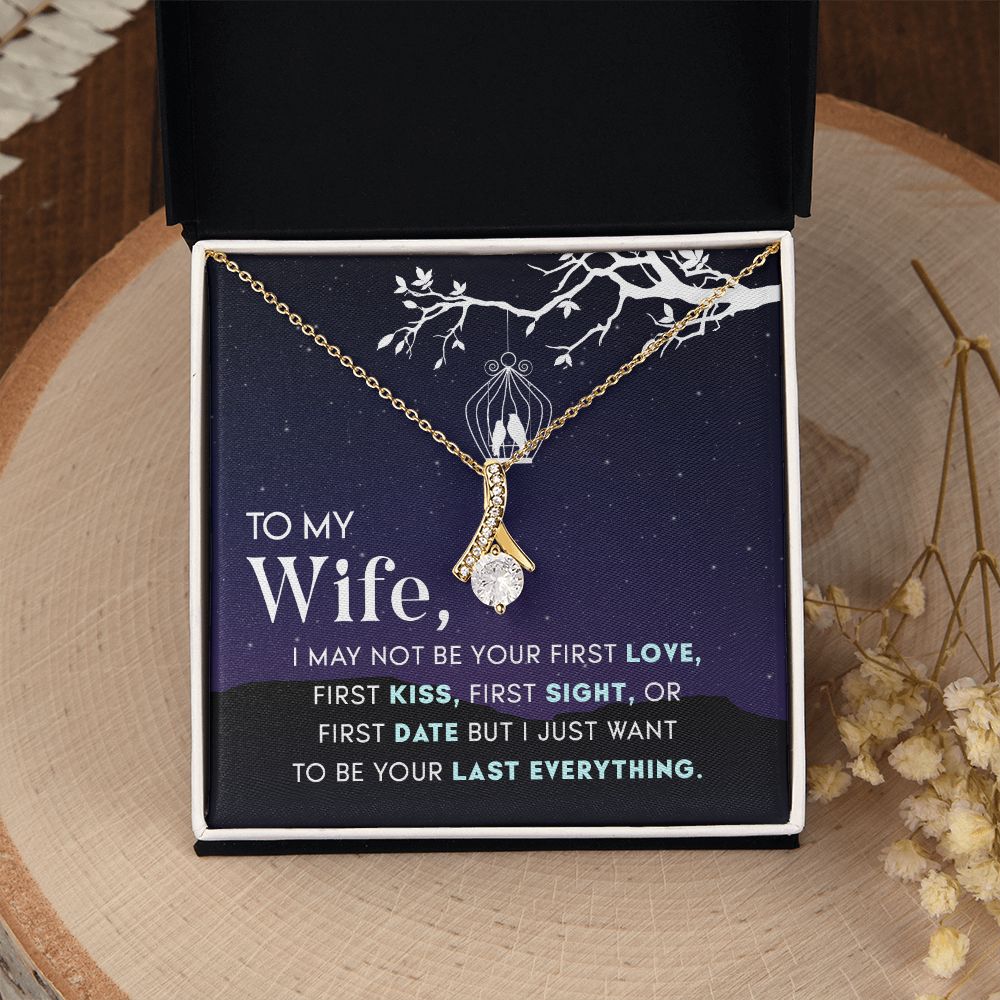 To My Wife Necklace from Husband, Personalized Necklace for Women, Luxury Necklace for Wife from Man Men, Wedding Anniversary Present For Wife, Beautiful Wife Jewelry Christmas Birthday Gift For Wife15 Alluring Beauty Necklace