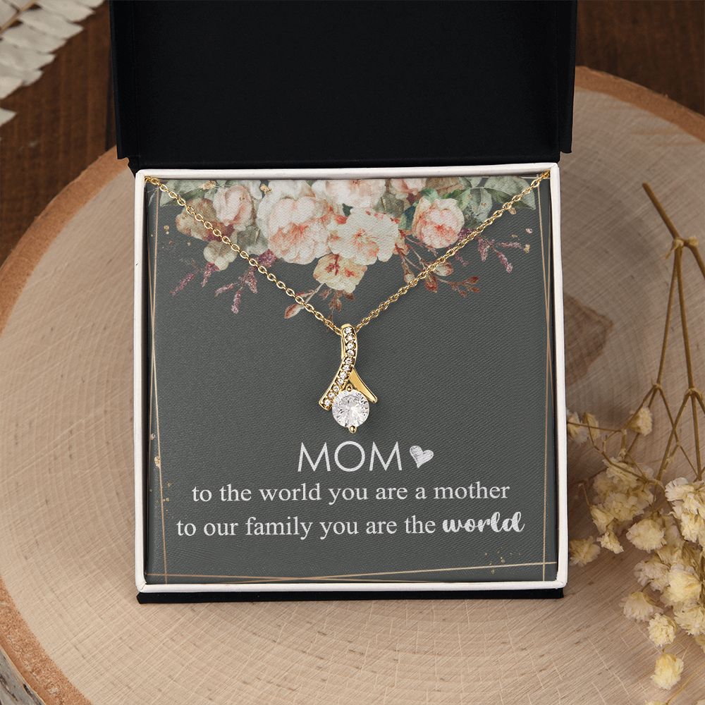 Mom Necklace Gifts for Mom from Daughter to Mom Gifts for Mothers Day from Daughter, To My Mom Necklace from Daughter to Mom Birthday Gifts Necklace with Message Card and Gift Box4 Alluring Beauty Necklace