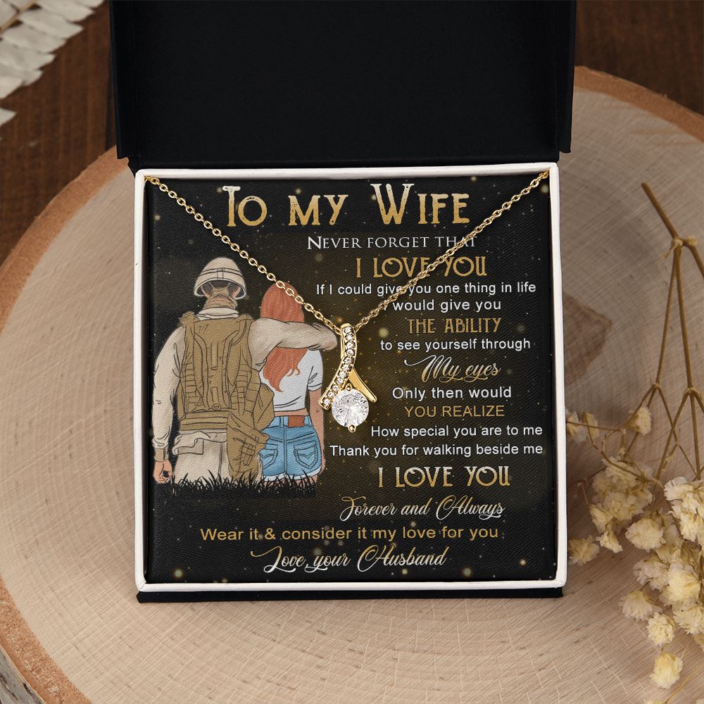 Birthday Gifts For Wife, Necklace Gifts For Wife From Husband, To My Wife Jewelry For Women , To My Wife Necklace  from Husband Wedding Anniversary Present For Wife, Beautiful Wife Jewelry Christmas21 Alluring Beauty Necklace