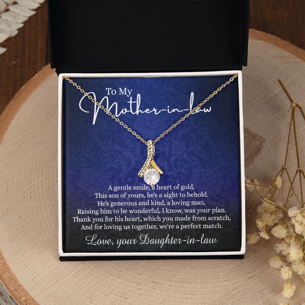 To My Mother in Law Necklace, Mother in Law Gift, Necklace for Mother in Law Jewelry Gift to My Mother-in-law on Wedding Day Mother's day gift for Mother in Law Birthday gift Alluring Beauty Necklace