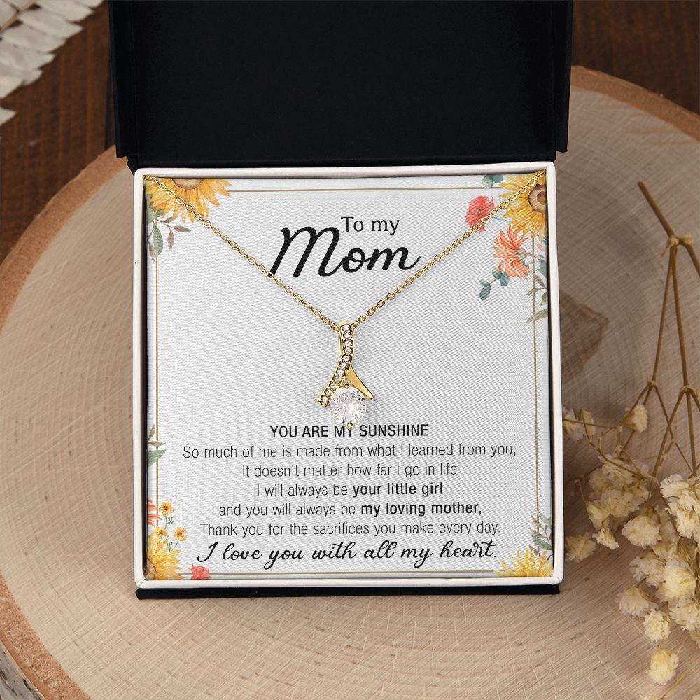 Mom Necklace Gifts for Mom from Daughter to Mom Gifts for Mothers Day from Daughter, To My Mom Necklace from Daughter to Mom Birthday Gifts Necklace with Message Card and Gift Box13 Alluring Beauty Necklace