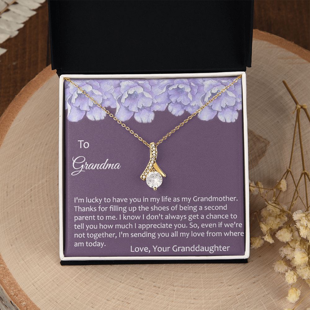 To My Grandma Necklace, Gift for Grandmother Necklace, Mothers Day Gift For Grandma Nana, Grandma Jewelry From Grandchildren GrandKids , Jewelry Box Gift For Grandma Grandmother21 Alluring Beauty Necklace