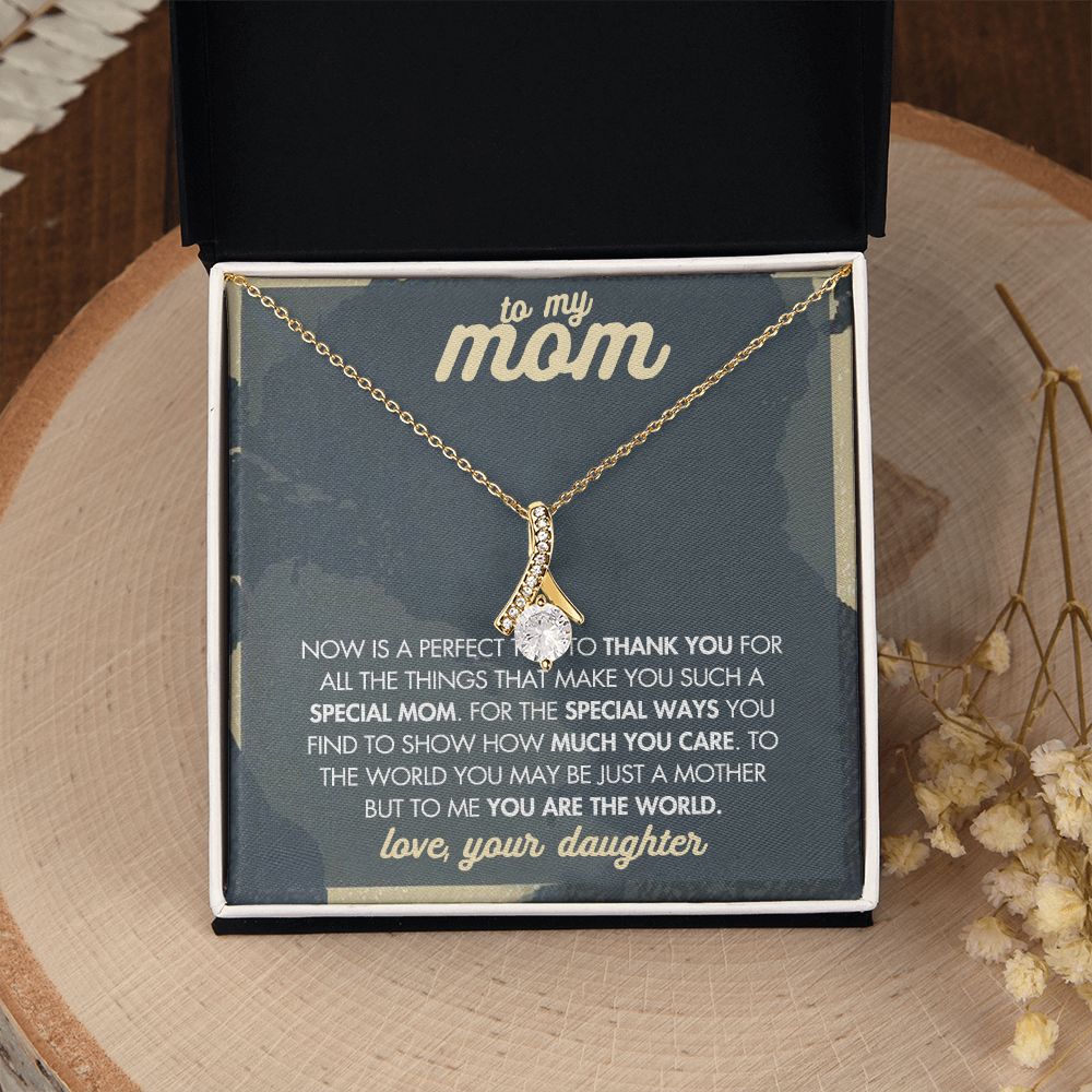 Mom Necklace Gifts for Mom from Daughter to Mom Gifts for Mothers Day from Daughter, To My Mom Necklace from Daughter to Mom Birthday Gifts Necklace with Message Card and Gift Box2237 Alluring Beauty Necklace