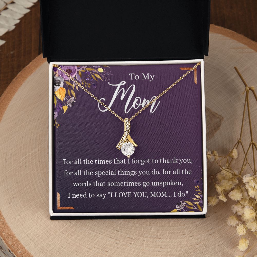 To My Mother Gift Necklace To Mom, Mother, Mommy, Momma from Child Special Mother Gift for Birthday Mothers Day Retriment Anniversary Hoiday Present for Mom Necklace for Women Alluring Beauty Necklace